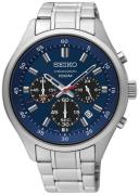 Seiko Herreklokke SKS585P1 Chronograph Blå/Stål Ø44 mm