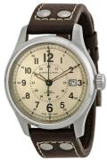 Hamilton Herreklokke H70595523 Field Beige/Lær Ø40 mm