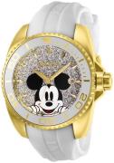 Invicta Dameklokke 27379 Disney Sølvfarget/Gummi Ø38 mm