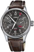 Oris Herreklokke 01 114 7746 4063-Set 1 22 72FC Aviation Grå/Lær