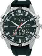 Lorus Herreklokke RW653AX9 Sports Sort/Gummi Ø46 mm