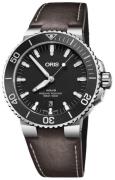 Oris Herreklokke 01 733 7730 4154-07 5 24 10EB Diving Sort/Lær