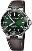 Oris Herreklokke 01 733 7730 4157-07 5 24 10EB Diving Grønn/Lær