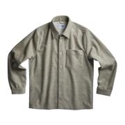 Beige Nn07 Peter 5318 Ullblanding Tecnical Overshirt Shirt