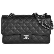 Svart skinn Chanel Flap Bag