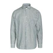 Blå Signal Greg Line Skjorte Stripe Stormy Blue Skjorte
