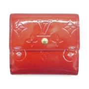 Pre-owned Rødt lerret Louis Vuitton lommebok