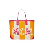 Pre-owned Flerfarget stoff MCM-shopper