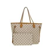 Pre-owned Beige lerret Louis Vuitton Neverfull
