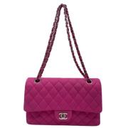 Pre-owned Rosa skinn Chanel klaff veske