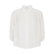 Oversized Viskose Skjorte - Hvit