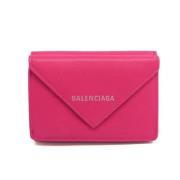 Pre-owned Rosa skinn Balenciaga lommebok