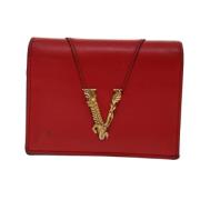 Pre-owned Rød skinn Versace lommebok