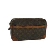 Pre-owned Brunt lerret Louis Vuitton Compiegne