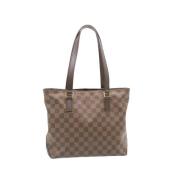 Pre-owned Brunt lerret Louis Vuitton Cabas