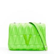 Pre-owned Grønn skinn Versace Crossbody veske