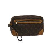 Pre-owned Brunt lerret Louis Vuitton Marly håndleddsstropp