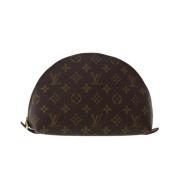 Pre-owned Brunt lerret Louis Vuitton kosmetisk veske