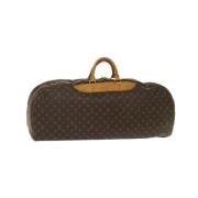 Pre-owned Brunt lerret Louis Vuitton veske