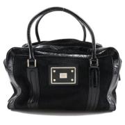 Pre-owned Svart semsket skinn Anya Hindmarch veske