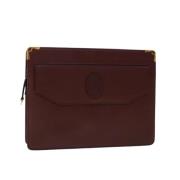 Pre-owned Rød Leather Cartier Clutch