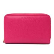 Pre-owned Rosa skinn Gucci lommebok