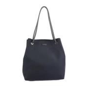 Pre-owned Navy Canvas Gucci Tote