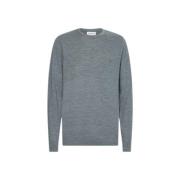 Superior Wool Crew Sweater - Grå Melert