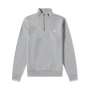 Hvit Half Zip Sweatshirt