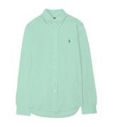 Grønn Polo Ralph Lauren Lsfbbdm5-Long Sleeve-Knit Fritids Skjorte