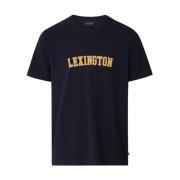 Blå Lexington Mac Casual Print Tee T-Shirt