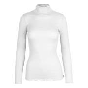 Offwhite Rosemunde Silk T-skjorte m/ rullegenser