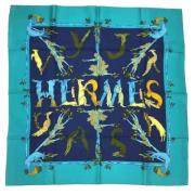 Pre-owned Marineblå silke Hermès skjerf