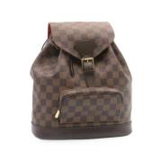 Pre-owned Brunt lerret Louis Vuitton Montsouris