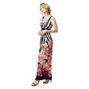 Multicolor Godske Maxi Dress med striper og blomster fra Tia
