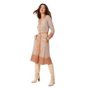 Kremfarget Hale Bob Margaux Jersey Midi Dress Kjole