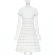 Pre-owned Hvit stoff Alaïa kjole