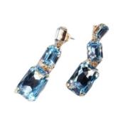 Alexa Long Earrings Aquamarine Smykker