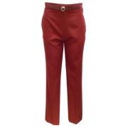 Pre-owned Rød ull Hermès bukser