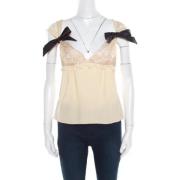 Pre-owned Beige Fabric Valentino Top