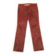 Moderne Røde Skinn Slim Fit Bukser