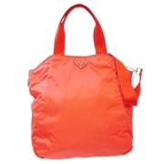 Pre-owned Oransje stoff Prada Tote