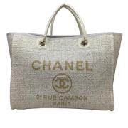 Pre-owned Beige Fabric Chanel veske