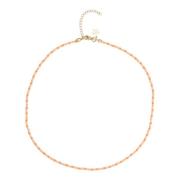 Glass Bead Necklace 2 MM Orange