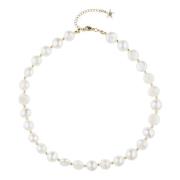 Fresh Water Pearl Necklace 12 MM 40 CM W/Gold Beads