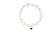 Fresh Water Pearl Bracelet 12 MM W/Gold Beads