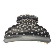 Crystal Hair Claw Large Charcoal