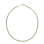 Elegant Tennis Chain Necklace Olive
