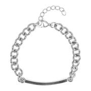 Plate Chain Bracelet Silver