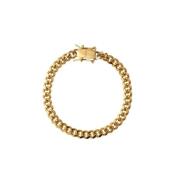 Cuban Chain Bracelet Thin Gold
